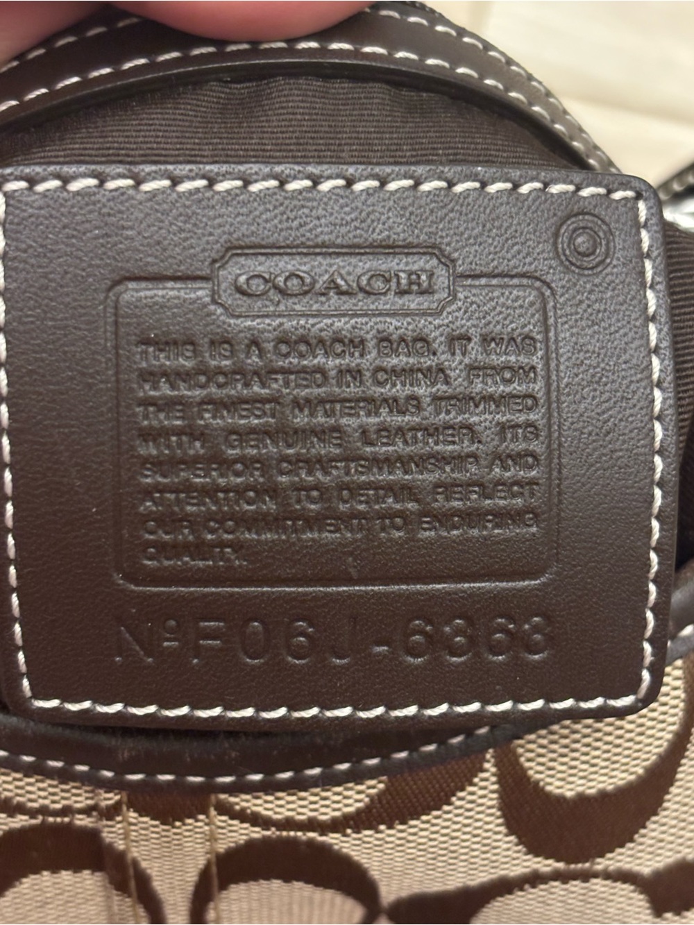 Y2K Vintage Coach Soho Hampton Hobo Shoulder Bag Brown Signature Jacquard Bag - Picture 9 of 15